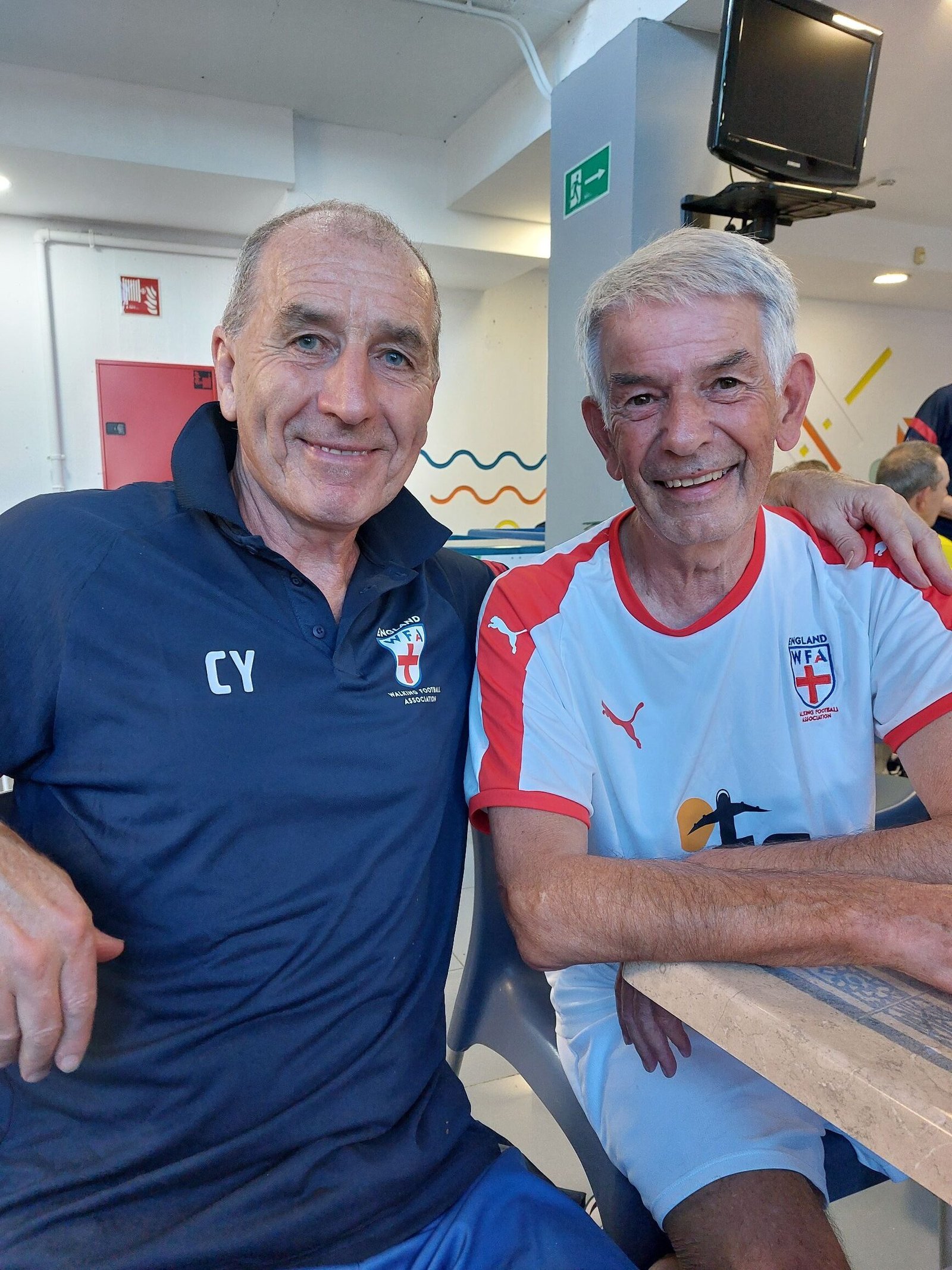 Colin with Mike Dore England 80s Player